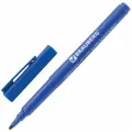 Маркер перманентный (нестираемый) BRAUBERG CLASSICLine, синий, корпус тонкий, наконечник 1 мм, 10 шт.