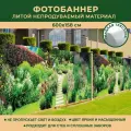 Фотобаннер Мечта для стен и сплошных заборов 600x158 см, Цветочная тропинка / Фотофасад