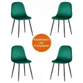 Комплект стульев для кухни TetChair BREEZE (mod. 4724), 4 шт, изумрудный/черный