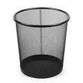 Корзина для бумаг, 15 литров, чёрная металлическая сетка
