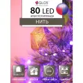 Электрогирлянда GLOS «Нить», 8 м, 80 сверхъярких двухцветных матовых светодиодов (красный + синий) GL7029-M-Т