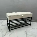 Банкетка с ящиком в прихожую для обуви 90х35х55 См STEEL MEBEL (БПЧ90-0К3)