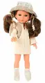 Кукла Arias ELEGANCE CARLOTA винил 36 см, брюнетка в ЭКО беж. одежде, вяз. носочках и шляпе