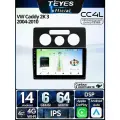 Магнитола Volkswagen Caddy 2K 2004-2010 Teyes CC4L 6/64GB, 8-ми ядерный процессор, IPS, DSP, 4G, Wi-Fi, CarPlay, 2DIN