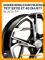 Автомобильные диски Khomen Wheels KHW1716 (Evolute i-Joy) 7x17 5x110 ET 40 Dia 67.1 Black-FP