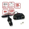 Разветвитель прикуривателя! 12/24v, на 2 выхода + 2 usb\