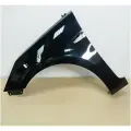 Крыло переднее левое в цвет кузова Hyundai Solaris 1 Хендай Солярис (2010-2017) с отв. под повторитель MZH - Phantom Black - Черный