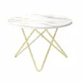 Журнальный стол Рим 30.1 (01) Белый мрамор/Золото