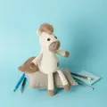 Мягкая игрушка Лошадка Латте, 31 см, цвет: бежевый, тематика: наземные животные