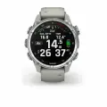 Умные часы Garmin Descent Mk3 43 mm, Stainless Steel with Fog Gray Silicone Band, 010-02753-04