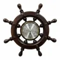Штурвал с барометром настенный Бриг+ С-7-Б Ларссон (8 ручек d45см)