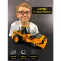 Грузовик каток на радиоуправлении асфальтоукладчик на пульте управления, детская строительная техника, большая машинка