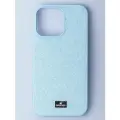 Чехол Swarovski, для iPhone 14 Pro, ударопрочный, матовый, голубой