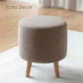 Пуфик для прихожей, букле, банкетка в спальню темно-бежевый