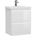 Тумба подвесная под раковину Cersanit Moduo Slim 50 см МДФ белая