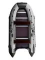 Лодка ПВХ под мотор с килем River Boats RB 410 черно-серая надувная для рыбалки с жестким полом в комплекте