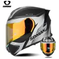 Шлем SOMAN SM965, для мотоцикла, с двойными линзами
