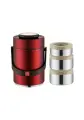 Большой термос Tcherchi из нержавеющей стали, цилиндрический, 2,3 л, красный