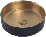 Раковина накладная круглая ABBER Bequem (AC2109BG) матовое золото с черным
