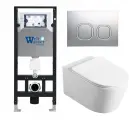 Комплект 3 в 1 инсталляция WeltWasser WW Amberg 506 10000005662 + Унитаз Vincea Cute VT1-24 + кнопка хром матовая