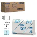Полотенца бумажные 110 шт, KIMBERLY-CLARK Scott, комплект 16 шт, Slimfold, белые, 29,5х19 см, М-fold, диспенсер 601535, 5856