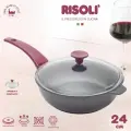 Сковорода с высоким бортом Risoli VINUM 24 см с крышкой