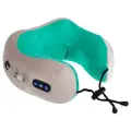 Дорожная подушка-подголовник для шеи BRADEX с завязками, серо-зелёная KZ 0558