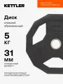 Диск стальной обрезиненный KETTLER, 5 кг