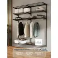 Гардеробная система, мебель для хранения Abelle A-635, черный, Металл, 200х205х35см