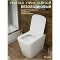 Унитаз приставной безободковый с быстросъемным сиденьем микролифт Teymi Helmi HD T40108