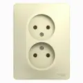 5 шт. Systeme Electric Glossa Бежевый, Розетка 2-я без заземления, GSL000220