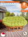 Садовый диван TetChair MAMASAN/мамасан, ротанг натуральный, с подушкой, мед, флок- олива
