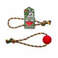 Сибирская кошка ВИА Сибирский Пес Игрушка для собак Супермяч на верёвке с кольцом 8,5см 0.150 кг 36064 (2 шт)
