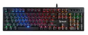 Клавиатура A4Tech Bloody B500N серый USB for gamer LED