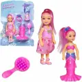 Кукла Abtoys Морская принцесса 14 см в розовом платье трансформируется в русалочку с игровыми предметами PT-01837/розовое