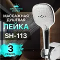 Лейка для душа Thermofix SH-113, ABS-пластик, хромированное покрытие, 3 режима