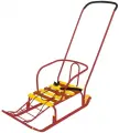 Игрушка. Санки детские НИКА Тимка 5 Комфорт Т5К+/АЛ, алый, (ручка-простая, спинка-простая)