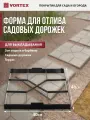 Форма для отливки садовых дорожек, VORTEX / вортекс, Мозаика 40x40x4 см