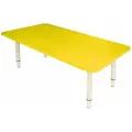 Стол детский Дошколенок, 900х450х400-580 мм, регулируемый, рост 0-3 (85-145 см), пластик, желтый, слоновая кость