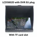 FPV монитор 7 дюймов LCD5802D/LCD5802S 5.8G 40CH с видеорегистратором, LCD5802D DVR EU Plug