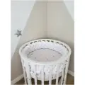 Бортик-коса (косичка) в детскую кроватку из 4 лент для малышей и новорожденных 240 см: подходит для круглой, овальной и прямоугольной кроватей