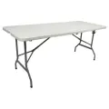 Стол-книжка садовый пластик 181х45х8 см белый, складной, обеденный