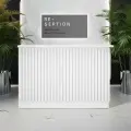 Стойка Ресепшн Крафт / Белый / 2500х1200х600 / Без подсветки
