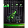 Велосипед детский 24 Aria Prime MS243D (green/black) 12, горный городской скоростной, 21 скорость, на рост 130-155см, SHIMANO, подростковый для мальчика для девочки, в коробке