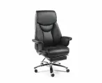 Кресло офисное Парламент Norden черный, экокожа, пластик, металл, мягкое сиденье, с подлокотниками