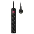 Сетевой фильтр Buro 500SH-10-B, 5 розеток, с/з, 10А / 2200 Вт 5 10 м 0.75 кв. мм 54 мм 120 мм черный