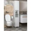 Шкаф-пенал Фабрика версаль для ванной комнаты, 30 x 30, высота 180см, белый