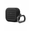 Elago защитный силиконовый чехол с карабином для AirPods 4, Armor Silicone Hang Black
