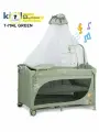 Манеж, кровать и кроватка приставная 3 в 1, 2 уровня, с рождения, складная, kidilo