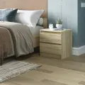 Прикроватная тумба Альбина Мадера Т2М, Дуб сонома, ЛДСП, роликовые направляющие, 42 х 40 х 55 см